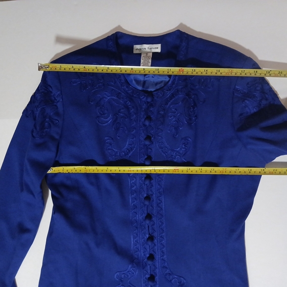 JUSTIN TAYLOR Blazer Tunic EMBROIDERD  Woman  Size 12 - Picture 10 of 14